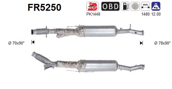 AS FR5250 Soot/Particulate Filter, exhaust system