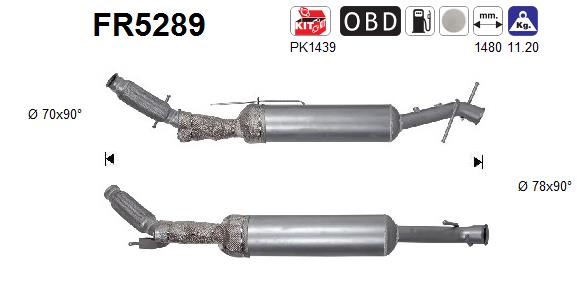 AS FR5289 Soot/Particulate Filter, exhaust system