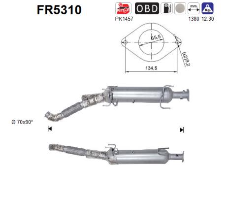 AS FR5310 Soot/Particulate Filter, exhaust system