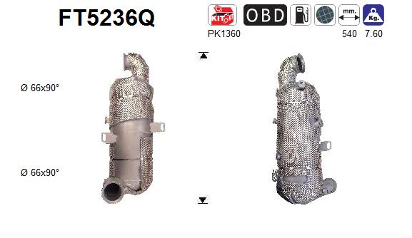 AS FT5236Q Soot/Particulate Filter, exhaust system