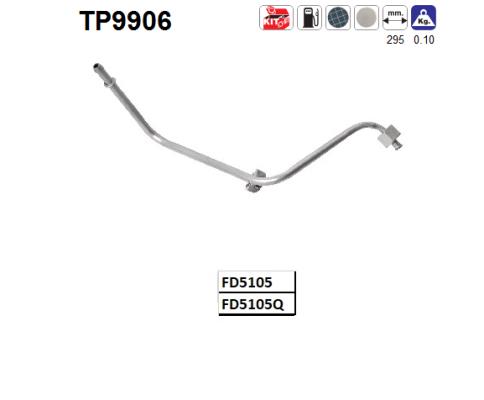 AS TP9906 Σωλήνας πίεσης, αισθητήρας πίεσης (φίλτρο σωματιδίων/κάπνας) for FORD