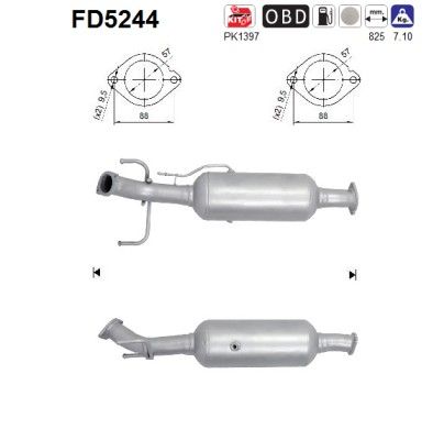 AS FD5244 Soot/Particulate Filter, exhaust system