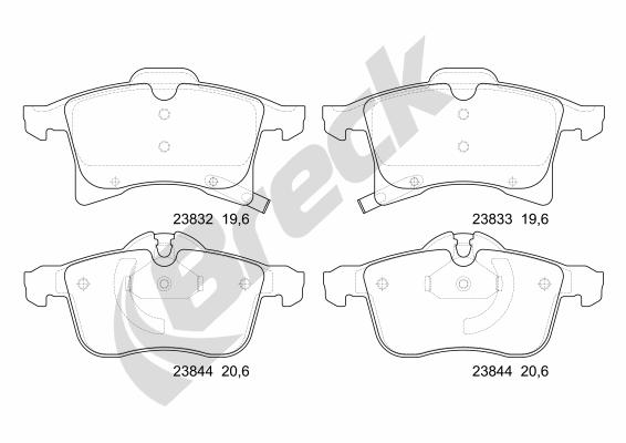 BRECK 23832 00 702 10 fékbetétkészlet, tárcsafék OPEL VAUXHALL