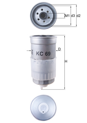 MAHLE KC 69 filtru combustibil