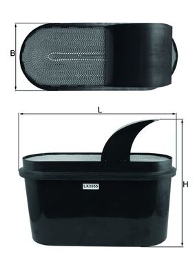 MAHLE LX 3555 légszűrő...