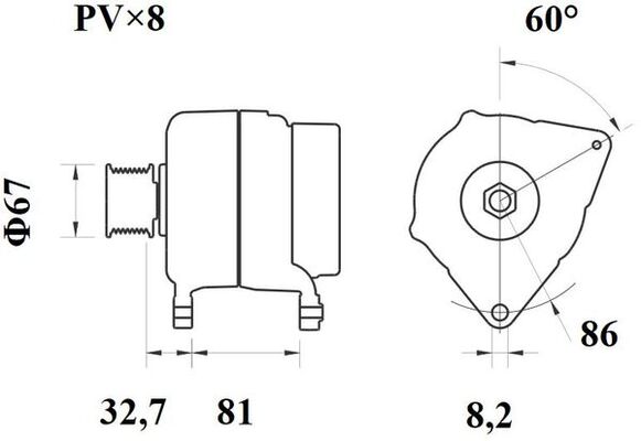 MAHLE MG 246 генератор