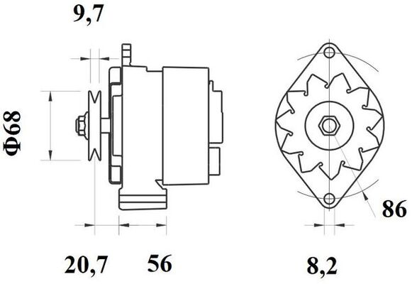 MAHLE MG 396 генератор