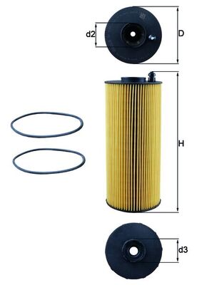 MAHLE OX 1059D Oil Filter for DAF IRIZAR SOLARIS VAN HOOL VDL