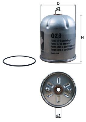 MAHLE OZ 3D Oil Filter for...