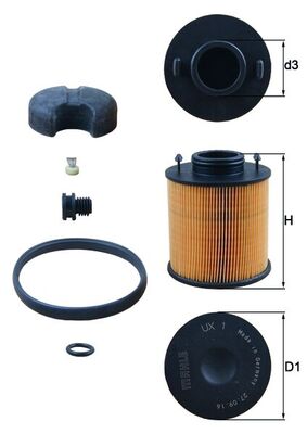 MAHLE UX 1D Urea Filter for...