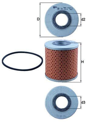 MAHLE OX 14D Oil Filter for FORD