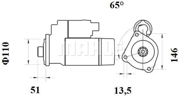 MAHLE MS 760 önindító