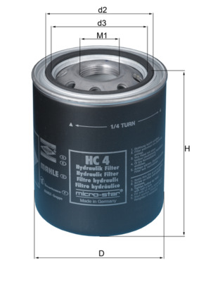 Filter, operating hydraulics