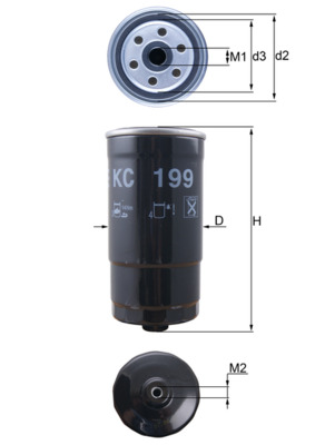 MAHLE KC 199 горивен филтър