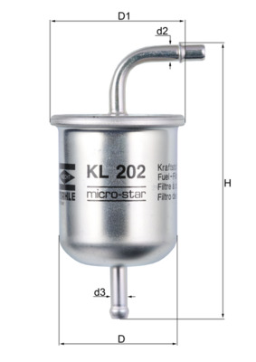 MAHLE KL 202 Palivový filter