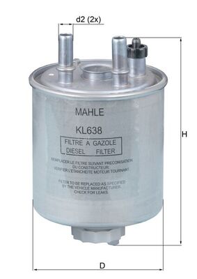 MAHLE KL 638 Üzemanyagszűrő