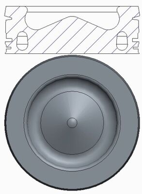 MAHLE 629 PI 00125 B00 Piston for ISUZU (QINGLING)