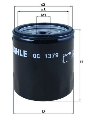 MAHLE OC 1379 Olejový filtr