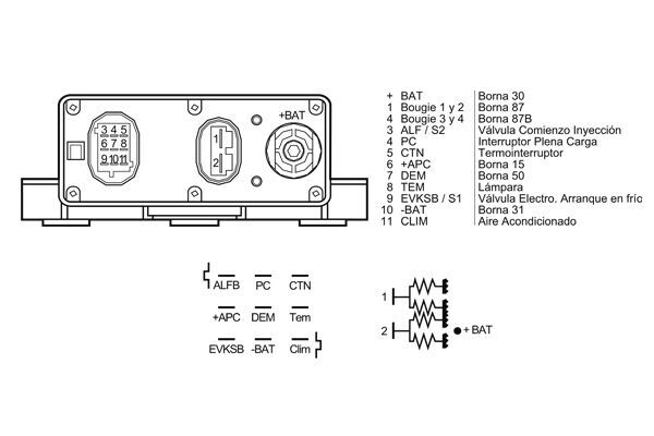 Control Unit, glow time 2
