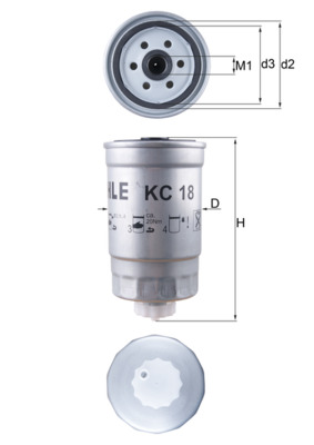 MAHLE KC 18 filtru combustibil