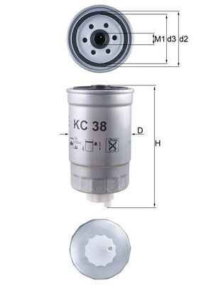 MAHLE KC 38 горивен филтър