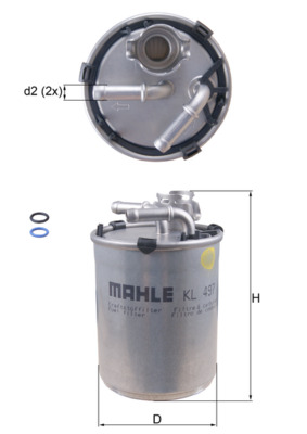 MAHLE KL 497D Üzemanyagszűrő