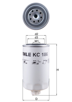 MAHLE KC 186 горивен филтър