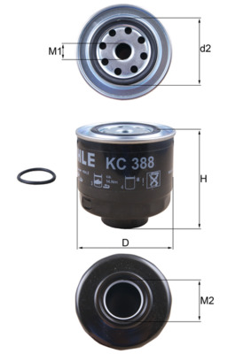 MAHLE KC 388D Üzemanyagszűrő