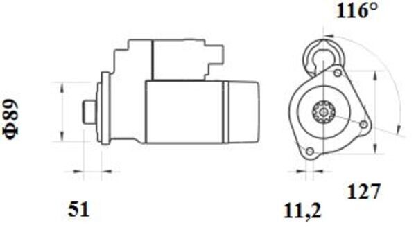 MAHLE MS 891 önindító