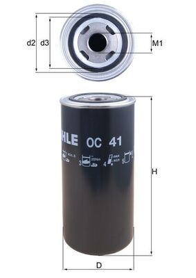 MAHLE OC 41 Olejový filter