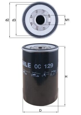 MAHLE OC 129 Olejový filter