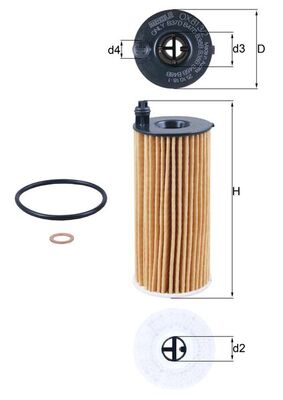 MAHLE OX 813/2D Olejový filtr