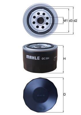 MAHLE OC 384 маслен филтър