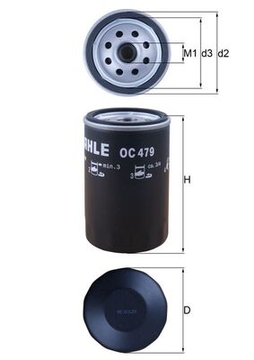 MAHLE OC 479 Olejový filtr
