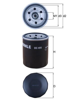 MAHLE OC 495 Filtru ulei