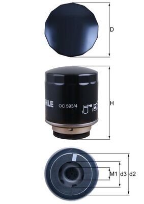 MAHLE OC 593/4 Olejový filtr