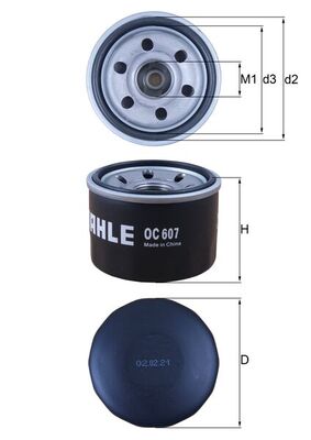 MAHLE OC 607 Olejový filtr