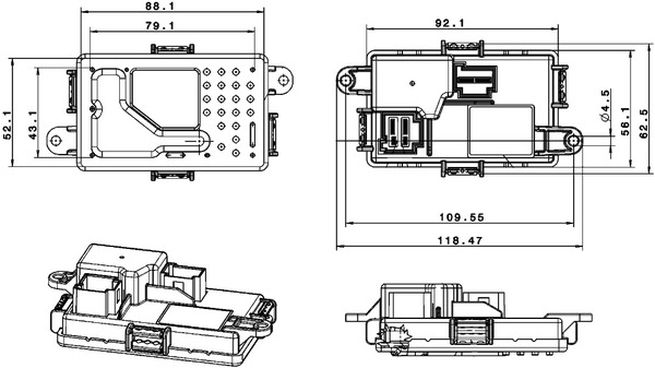 Regulator, interior blower