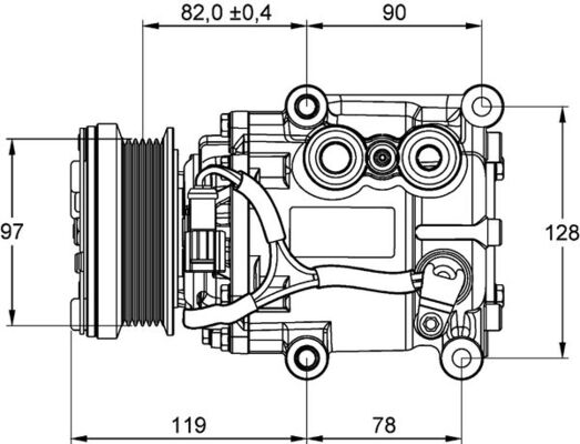MAHLE ACP 22 000P Compressor, air conditioning