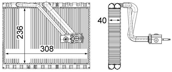 MAHLE AE 127 000P Výparník,...