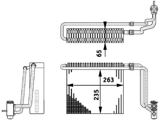 Evaporator, air conditioning