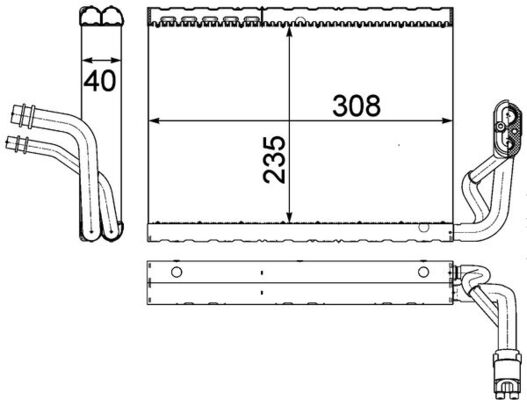 MAHLE AE 91 000P Výparník,...