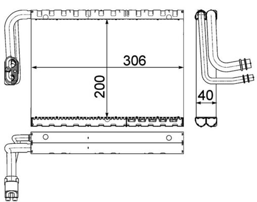 Evaporator, air conditioning
