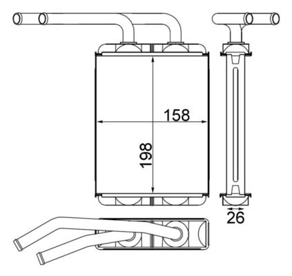 MAHLE AH 157 000S Εναλλάκτης θερμότητας, θέρμανση εσωτερικού χώρου for RENAULT