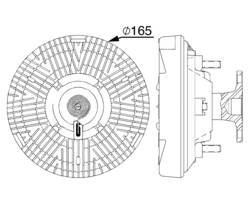 Clutch, radiator fan