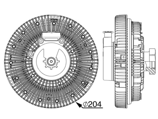 Clutch, radiator fan
