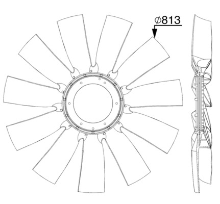 Fan Wheel, engine cooling