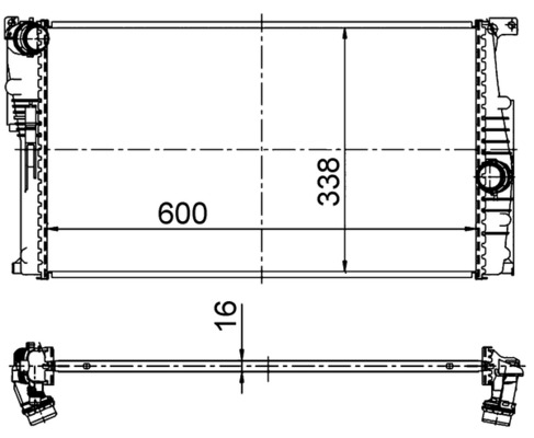 Radiator, engine cooling