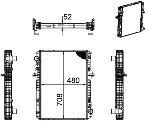 MAHLE CR 1170 000P Chladič,...