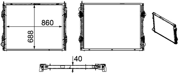 MAHLE CR 1175 000P Ψυγείο,...